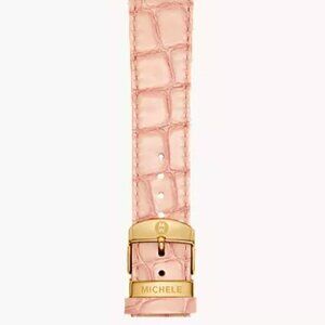 New Michele Pink Gold Tone Buckle for Michele Leather 16mm Strap